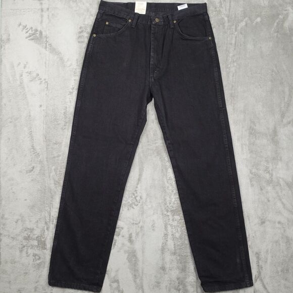 Brand New Wrangler Jean Men's 36x32 Dark Wash Black Straight Leg 5 Pocket NWT - Picture 1 of 4